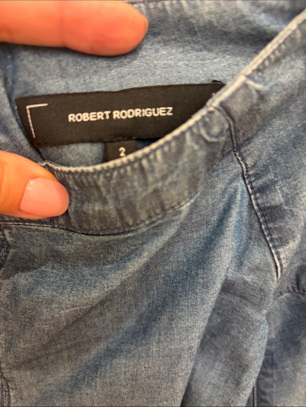 Robert Rodriguez Men's Washed Denim Jeans in Medium Blue